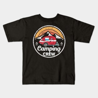 Family Camping Trip vintage Camper Matching retro Camping Kids T-Shirt
